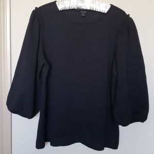 Ann Taylor Black 3/4 Sleeve Top Size Large